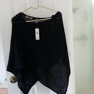 76%acrylic black sweater wrap